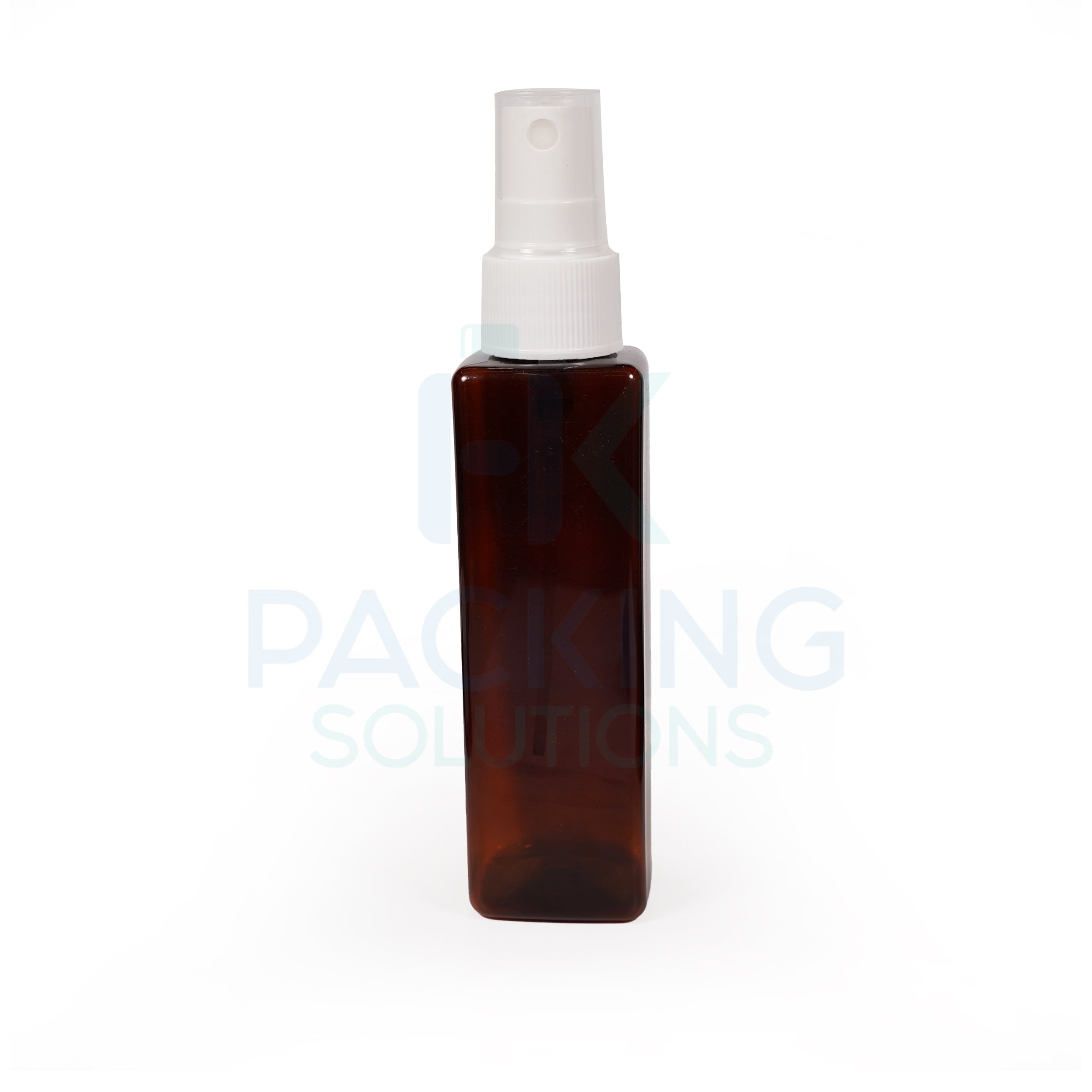 100ml Amber pet square bottle with 20mm mist spary  ( White , Black )