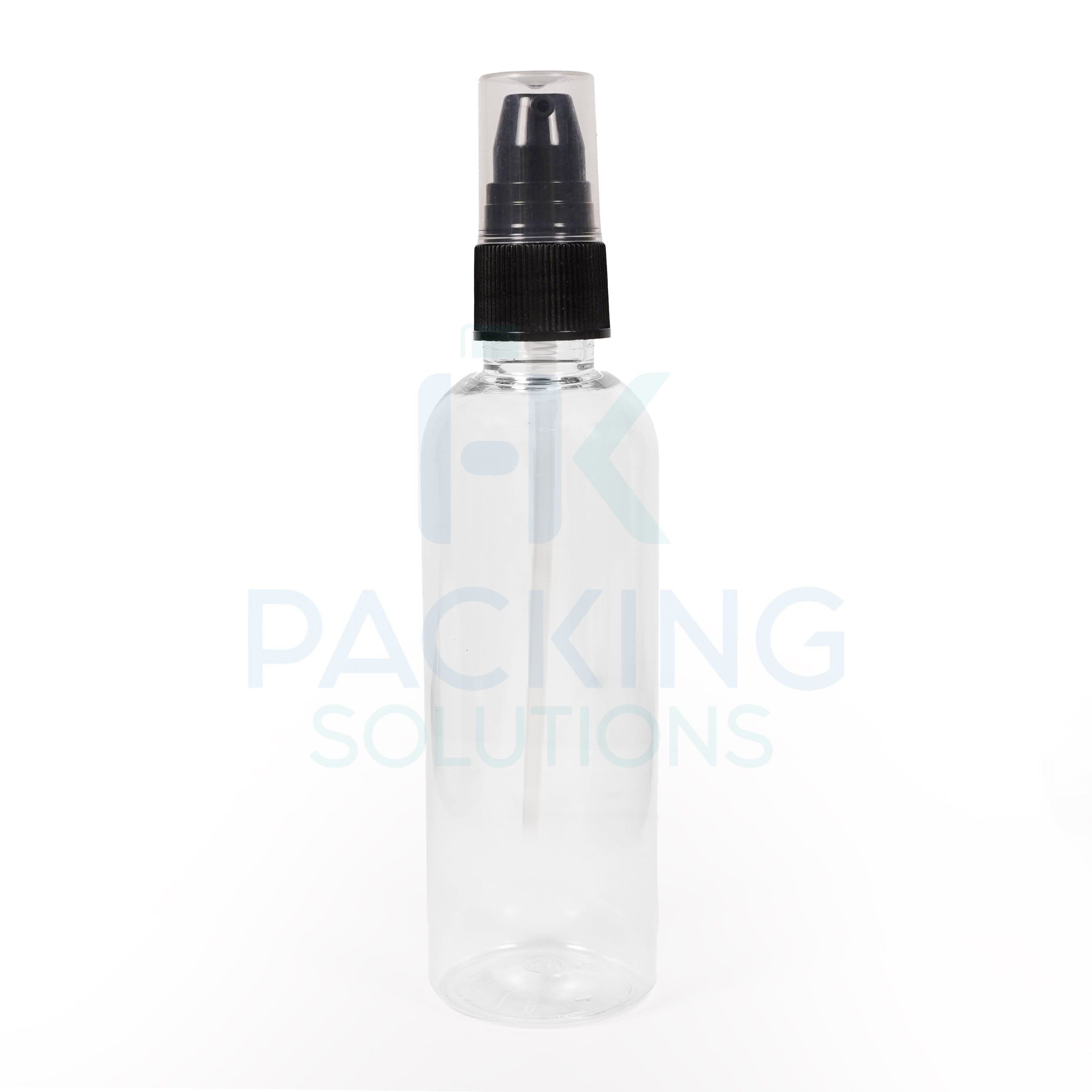 200ml Clear pet round life bottle with 24mm serum pump