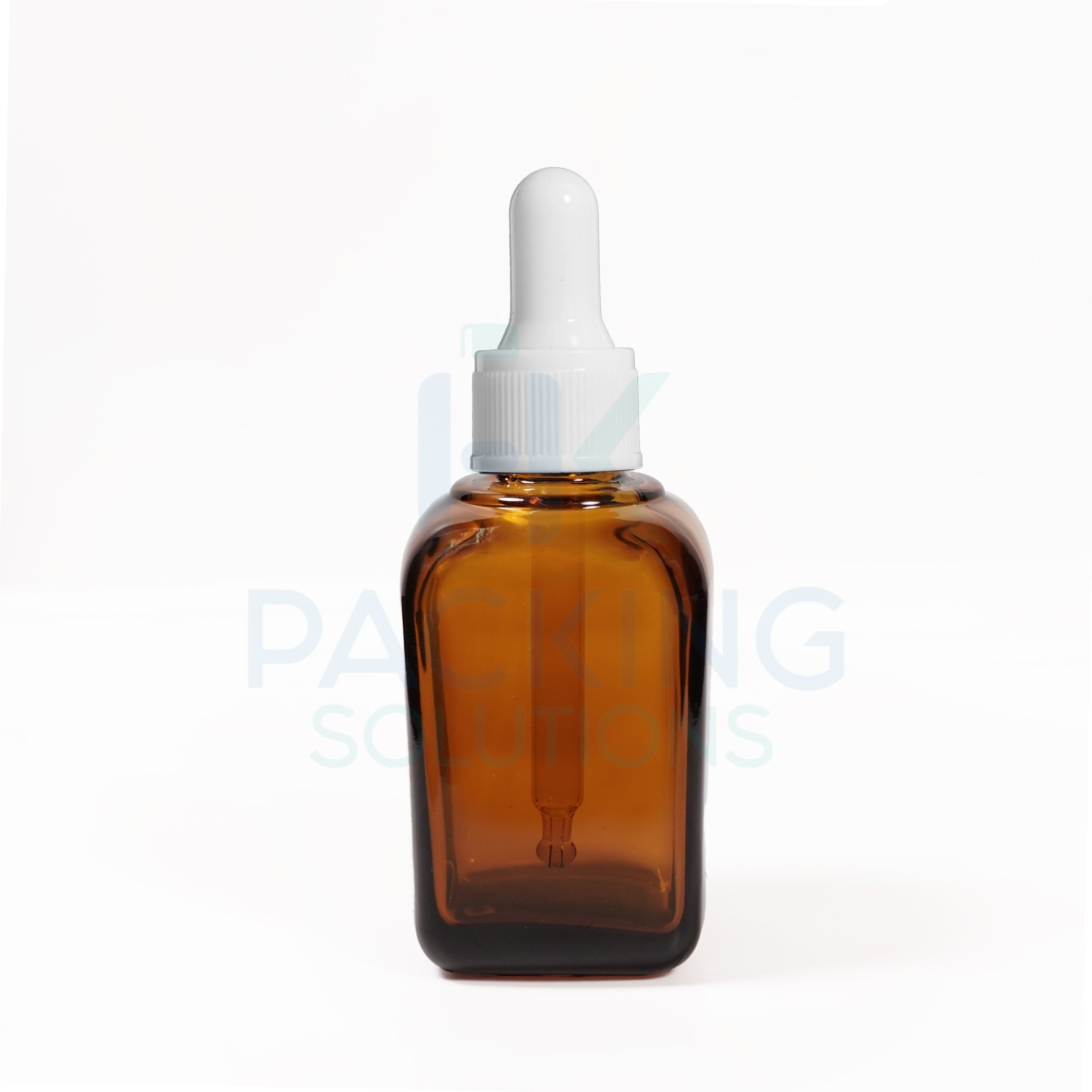 Amber square Dropper Bottle 50Ml ( Black , White )