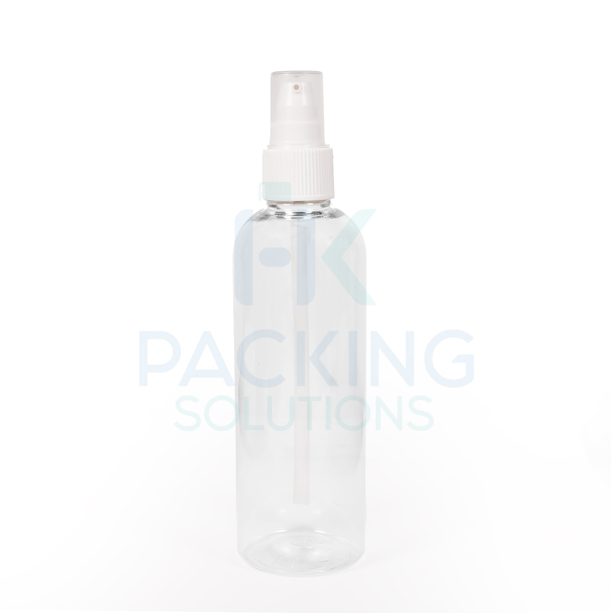 200ml Clear pet round life bottle with 24mm serum pump
