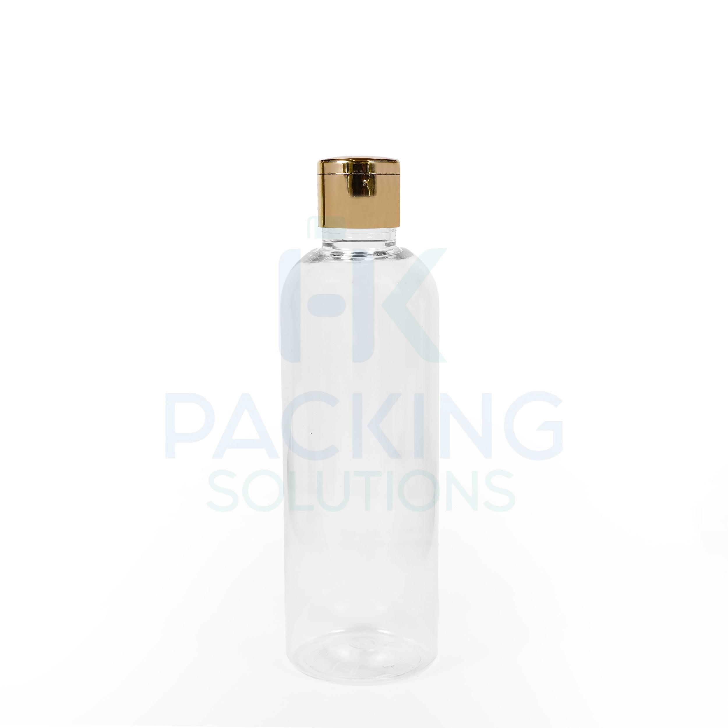 100ml Clear pet round life bottle with 20mm FTC cap ( White, Black )