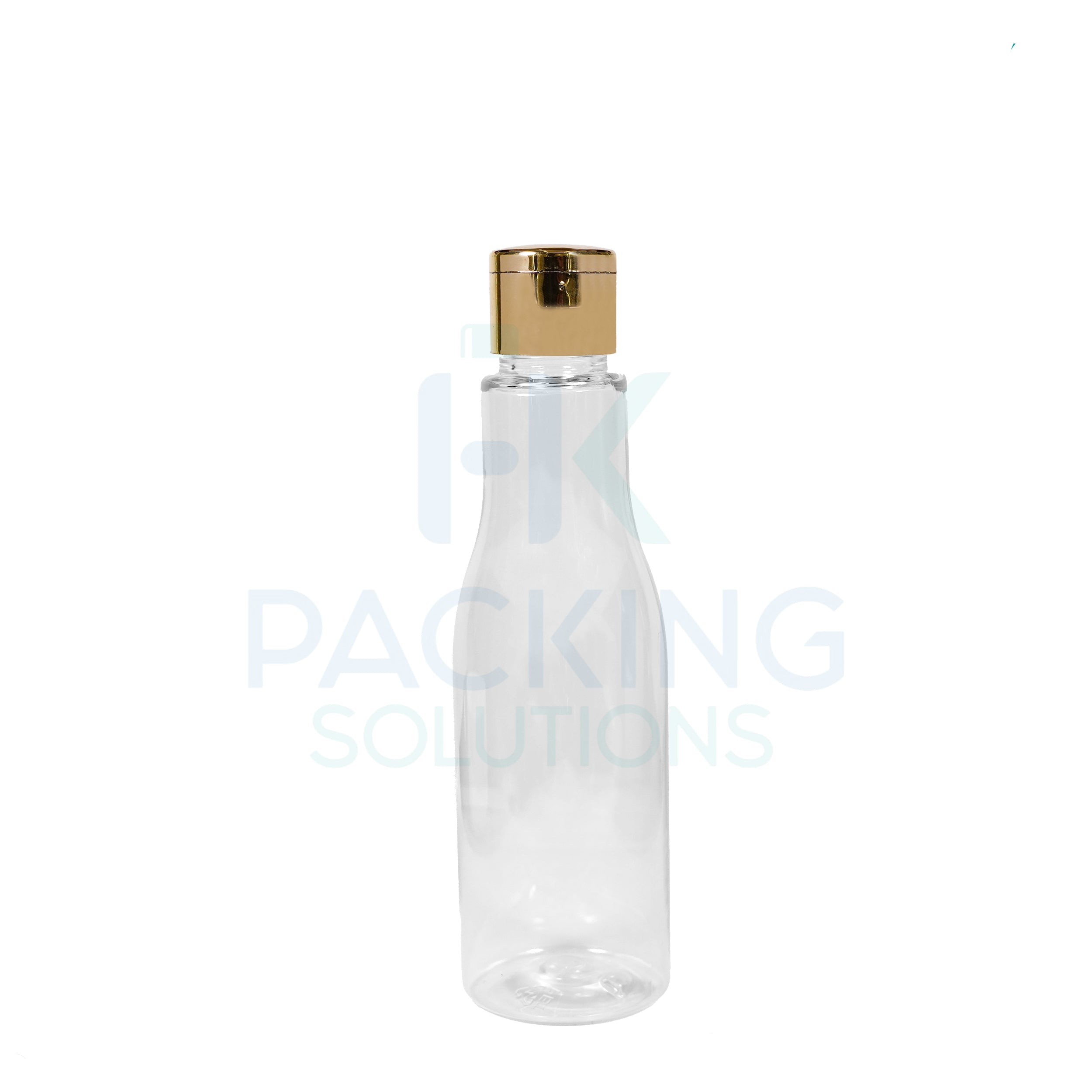 200ml Astha bottle clear with 24mm FTC cap (gold)