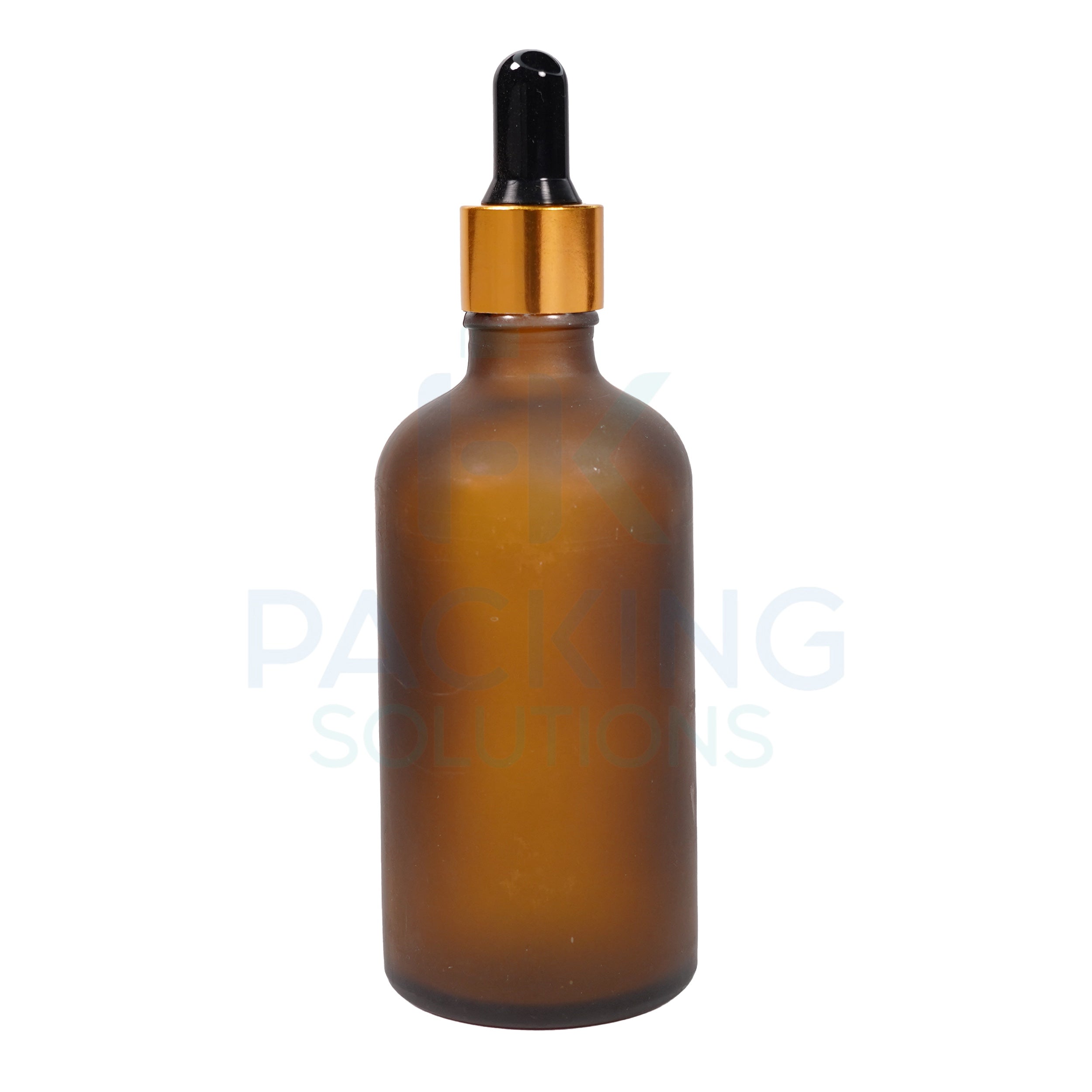 Amber  frosted Dropper Bottle 100Ml ( Gold , Silver )