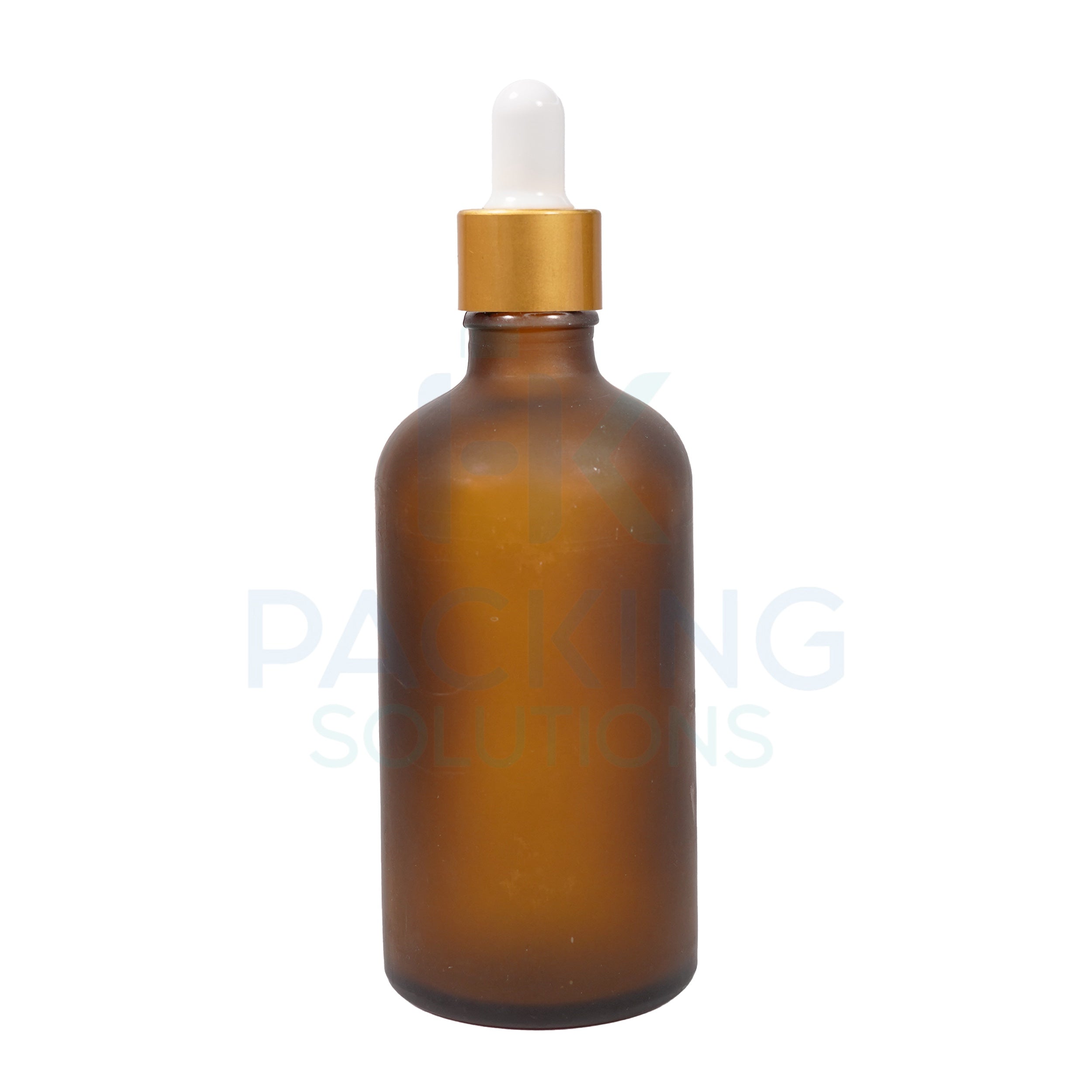 Amber  frosted Dropper Bottle 100Ml ( Gold , Silver )