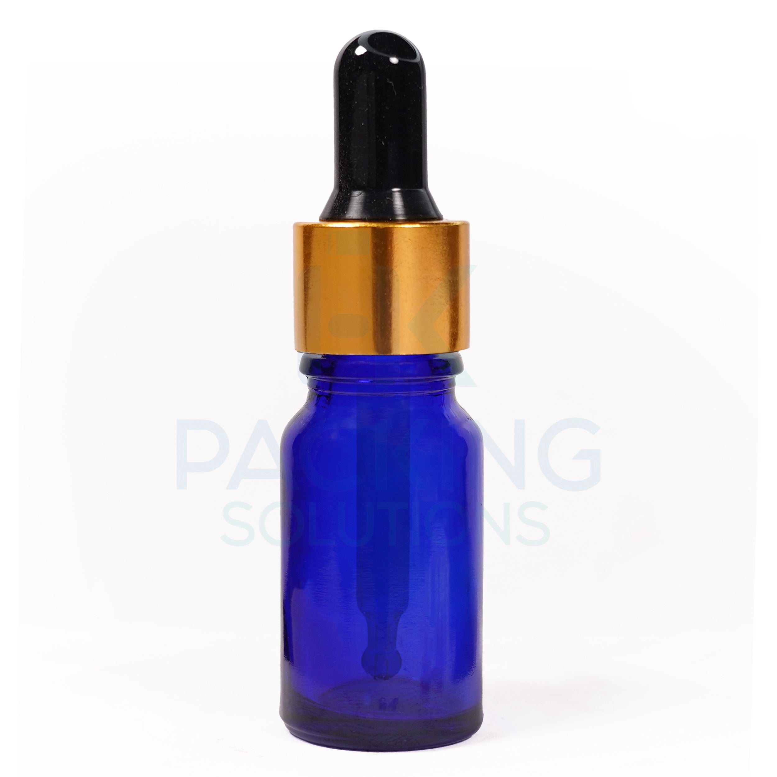 Blue glass dropper 15ml ( Gold , Silver )