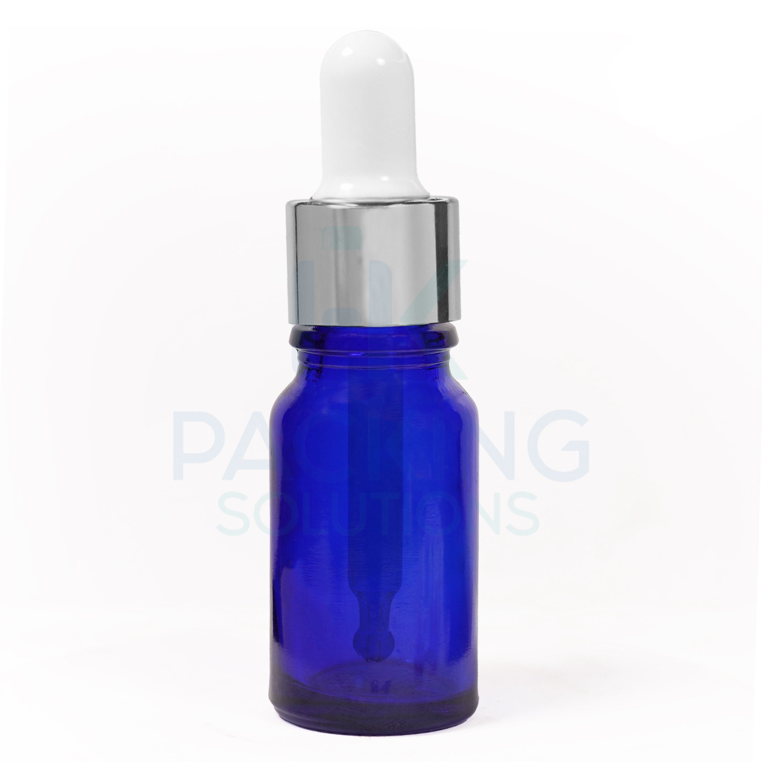 Blue glass dropper 30ml ( Gold , Silver )