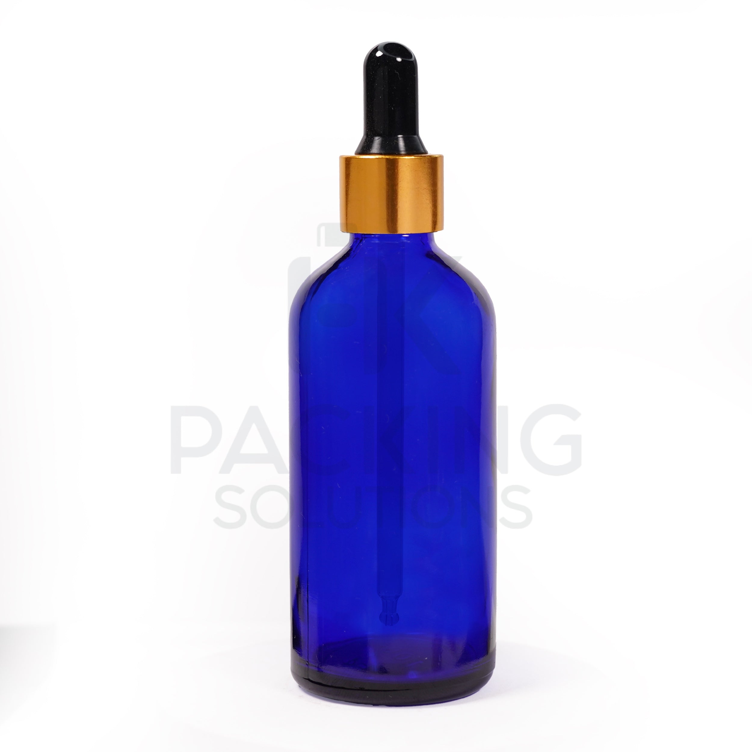 Blue glass dropper 50ml ( Gold , Silver )