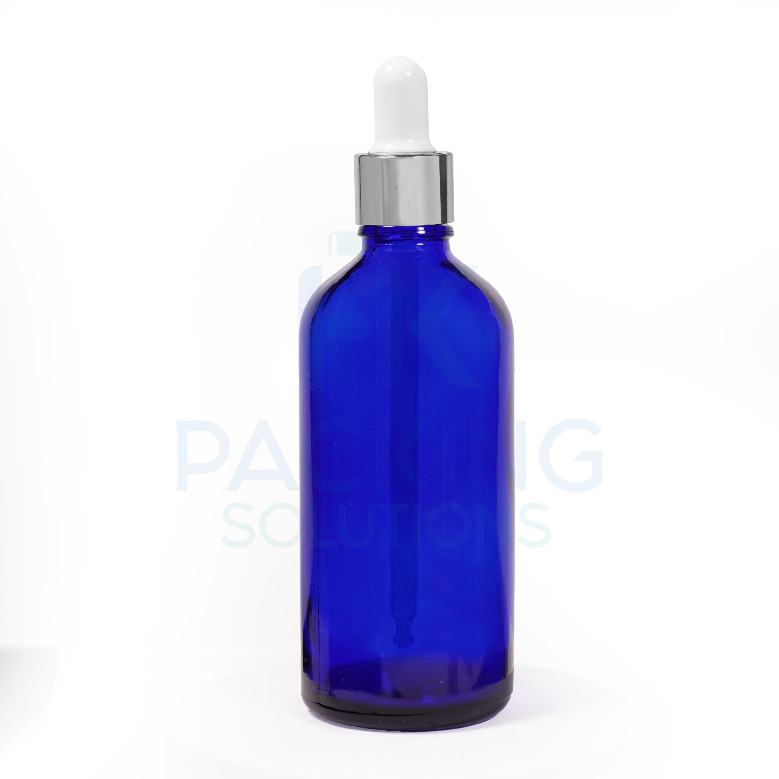 Blue glass dropper 50ml ( Gold , Silver )