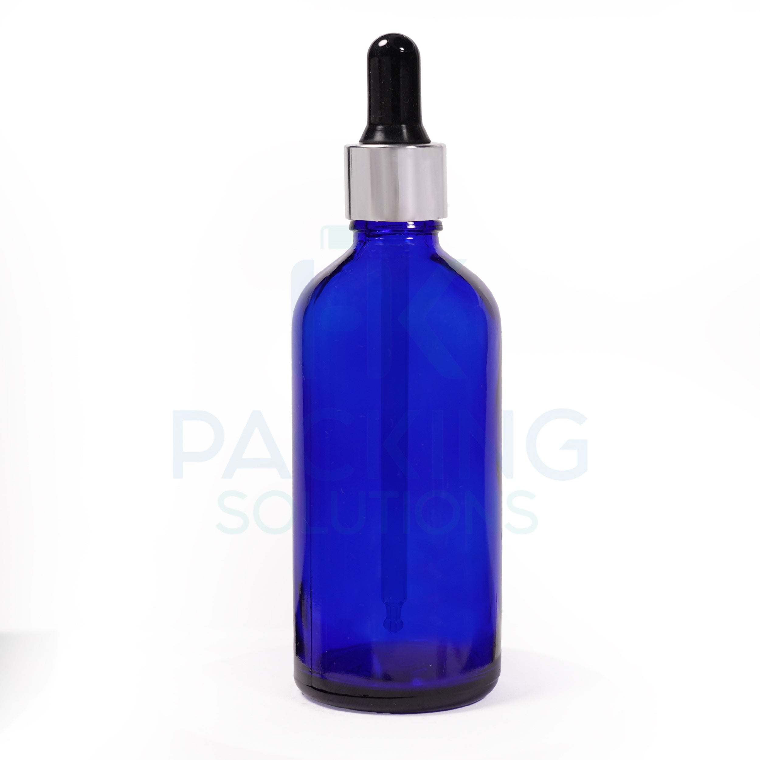 Blue glass dropper 50ml ( Gold , Silver )
